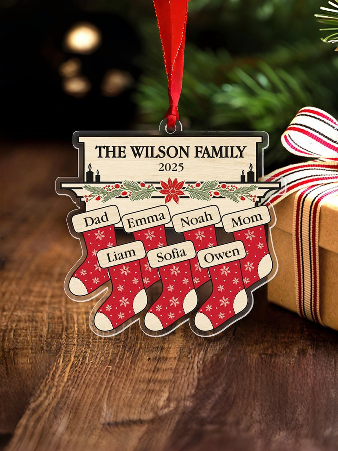2025 Personalized Home Christmas Acrylic Decorations